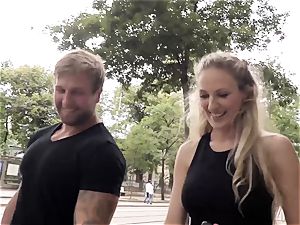 tramps ABROAD - steamy fuck-fest with German platinum-blonde tourist