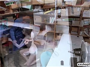 torrid Shoplifter teenager Lexi Lore gets penetrate in the LP office