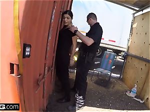 pound the Cops Latina girl caught deepthroating a cops man meat